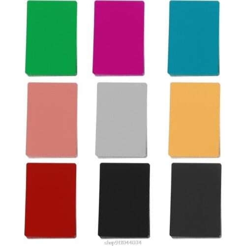 50Pcs Blank Sublimation Metal Name Card Thick Laser- Engraved Smooth DIY Custom Metal Blank Printing Business Cards Kit F24 21