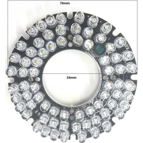 CCTV 72 PCS LEDs 5mm Infrared IR 60 Degrees Bulbs Board 850nm For DIY CCTV Camera