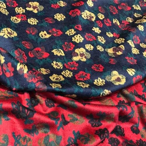 Australian Velvet Apparel Fabric Knitted Mink Velvet Fabric Spring and Autumn Outer Wear Wool Jacquard Winter Bottoming Dress