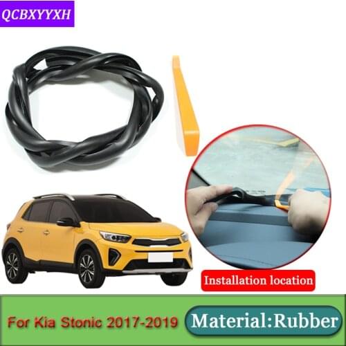 Car-styling For Kia Stonic 2017-2019 Anti-Noise Soundproof Dustproof Car Dashboard Windshield Sealing Strips Auto Accessories