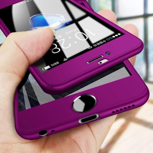 Luxury 360 Degree Full Cover Case For iPhone 12 Pro Max 12 Mini 11 X XR XS Max 7 8 6S 6 Plus 5 5S SE 2020 Shockproof Case Glass