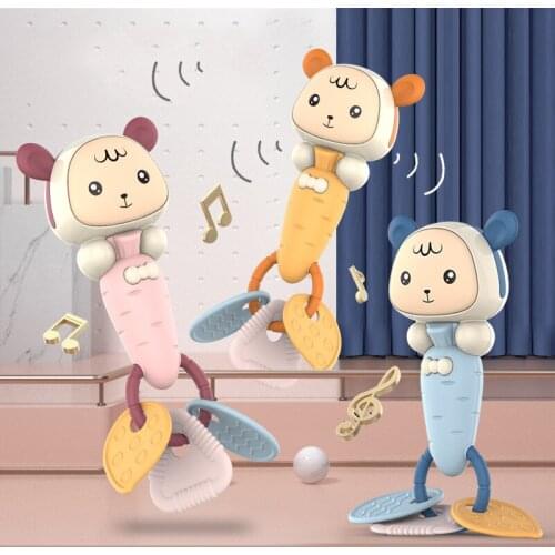 Baby Music Teether Rattle Toy Baby Toys for 0-12 Months Infant Cartoon Bed Bell Newborn Stroller Crib Comfort Toys Weep Tear