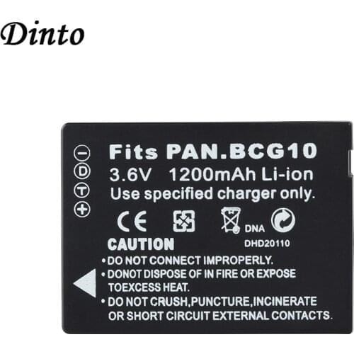 DINTO 1pc 1200mAh DMW-BCG10 DMWBCG10 Li-ion Camera Battery Pack for Panasonic Lumix DMC-3D1 TZ7 TZ8 TZ10 DMW BCG10 BCG10E