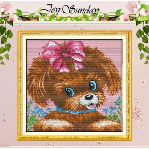 A Pretty Puppy Patterns Counted Cross Stitch 11CT 14CT Cross Stitch Set Wholesale Cross-stitch Kit Embroidery Needlework