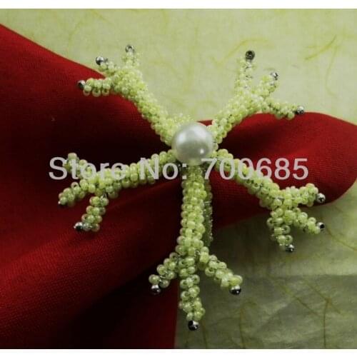 Decoration artificial crystal with pearl flower for wedding, decoration and holiday