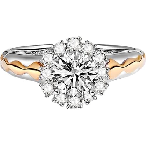 Diamonds Ring Solid 14K Yellow Gold Fine Jewelry 0.3ct Natural Diamonds Engagement Wedding Ring for Women