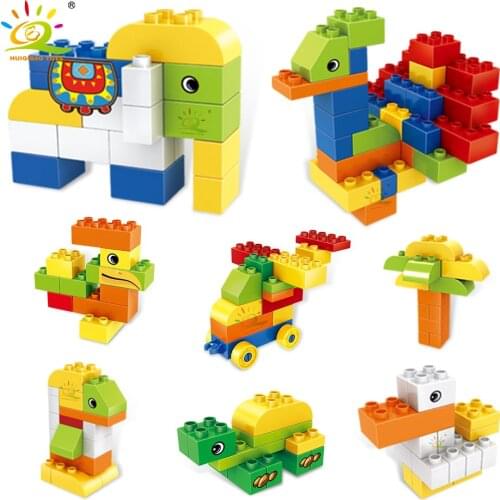 278pcs DIY Big Size Building Blocks Model Animal Funnel Slide City Creative Educational Toys for Children Gift