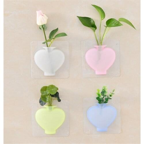 Creative Wall Hanging Vase Refrigerator Stickers Vase Wall Stickers Silicone Stickers Wall Small Vase Decoration
