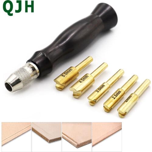 Leather edge ebony handle creasing machine Leader rcraft marking edge decoration surface line pure copper edge line tool groove
