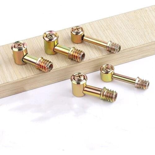 10set 4in1 Furniture Screw Assembled Pieces Cabinet Wooden Beds dressing table Fixer Connector Hammer Nut Home Hardware Fittings