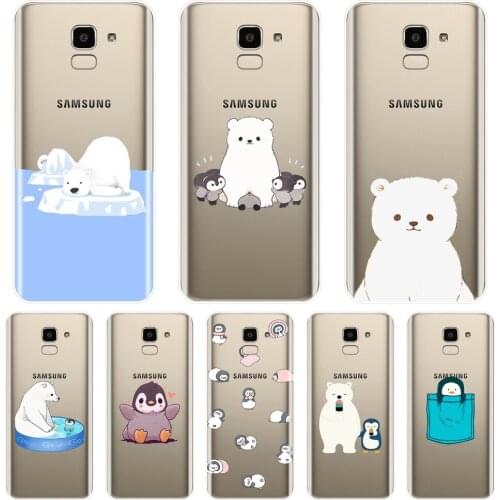 Bear Penguin Soft Back Cover For Samsung Galaxy J2 J5 J7 Prime J3 J5 J7 2015 2016 2017 J4 J6 J8 Plus 2018 Phone Case Silicone
