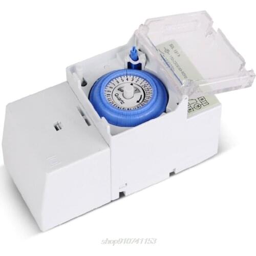 SUL181H Mechanical Timer Switch 220V 16A Din Rail Mount 24H 8 Settings Manual/Auto Controller Time Relay N17 20 Dropshipping