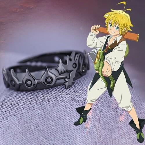 The Seven Deadly Sins Meliodas Dragons Sin of Wrath S925 Sterling Silver Adjustable Finger Ring Men Women Cosplay Jewelry Gifts