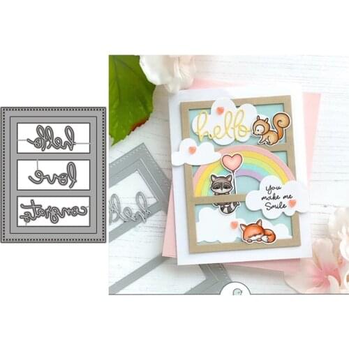 Three-Grid Cutout Frame Metal Cutting Dies for Scrapbooking Handmade Mold Cut Stencil New DIY Card Make Mould Model Craft