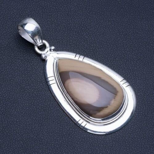 Natural Imperial Jasper Punk Style 925 Sterling Silver Pendant 2" R0235