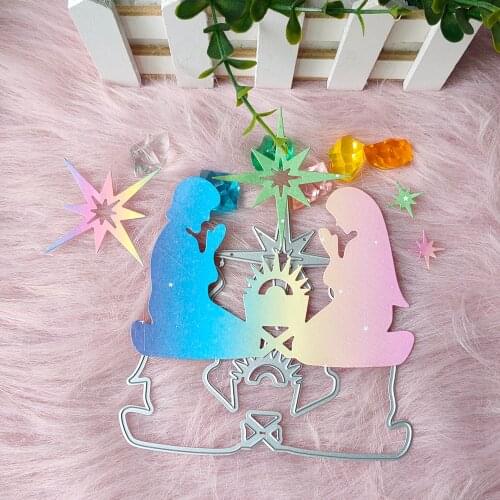 New Christmas character prayer Metal Cutting Dies Decorative DIY Scrapbooking Steel Craft Die Cut Embossing Paper Cards