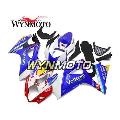 Complete Fairings Kit For GSXR1000 2007-2008 07 08 K7 ABS Plastics Bodywork Cowlings Fairings Kit Frames Covers Panel Blue White