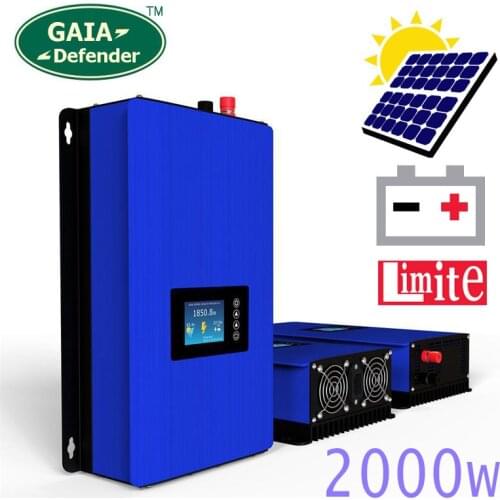 2000W Battery Discharge Power Mode/MPPT Solar Grid Tie Inverter with Limiter Sensor DC 45-90V AC 220V 230V 240V PV connected