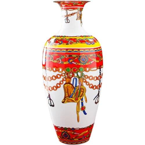 Luxury Royal Room Decoration Original Design Porcelain Flower Vase For New Year Gifts