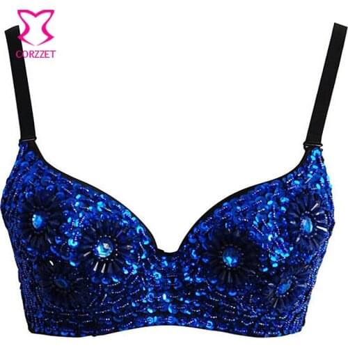 Corzzet Sexy Bra Women Fashion Spike Punk Bra Beading Lingerie Punk Party Wear Clubwear Push Up Bra For Women