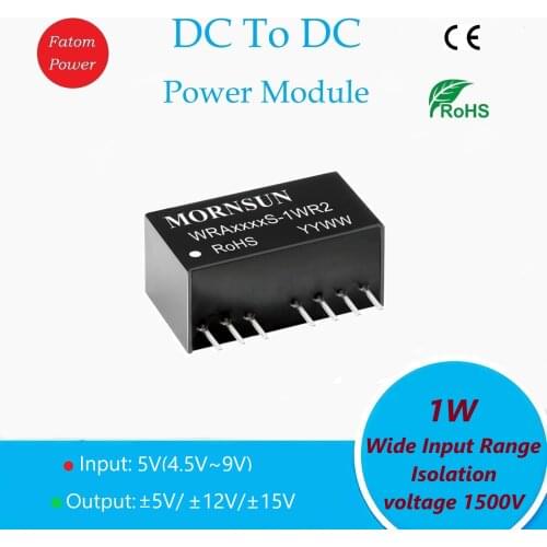 Wide Input Range DC 4.5V~9V To DC Dual Output ±5V ±12V ±15V Step-Up Converter Chip Step Down IC Voltage Isolated 1500V SIP