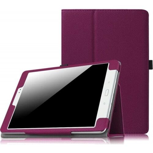2 Section Foldable Litchi Pattern Protective Case For Samsung Galaxy Tab A 9.7" T550 T555 SM T550 Flip Stand Leather Smart Cover