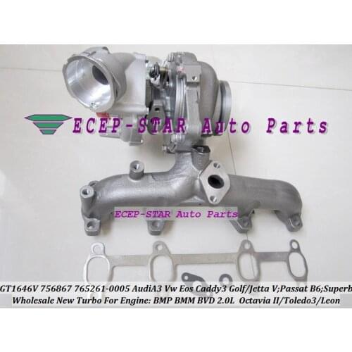 GT1646V 756867 765261 765261-0004 03G253019L Turbo For AUDI A3 VW Golf Jetta Superb Toledo Leon BMP BMM BVD DPF PQ35 PQ46 2.0L