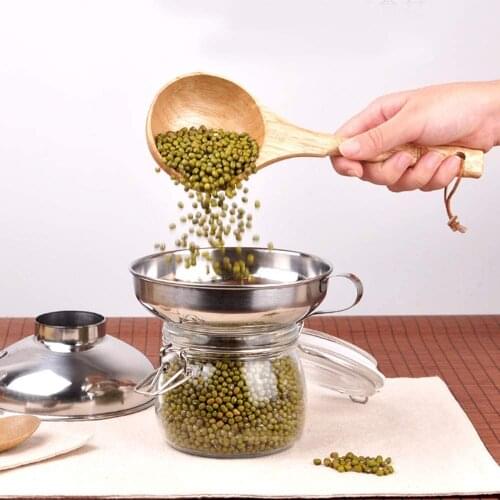 Wide Mouth Canning Funnel Stainless Steel Oil Leak Canning Hopper Filter Food Pickles Jam Funnel Kitchen Cooking Tools S/L Size