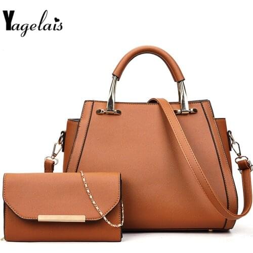 2019 New H Women Handbags Luxury Solid Color Ladies Composite Bag Fashion Clutch Bags For Women Shoulder Bags Purse Big Totes