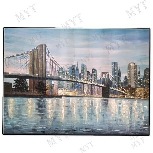 Hand Painted Painting Oil Canvas Waking Landscape Oil Painting for Living Room Wall Art Home Decor Modern Abstract Picture Art