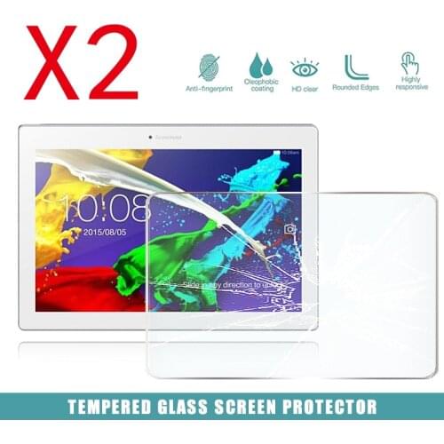 2Pcs Tablet Tempered Glass Screen Protector Cover for Lenovo Tab 2 A10-70 10.1 Inch Tablet Computer Explosion-Proof Screen Film