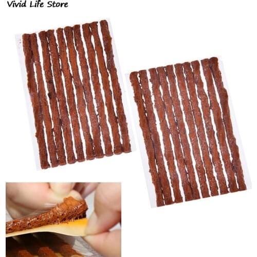 20pcs Tubeless Tire Repair Strips Stiring Glue For Tyre Puncture Emergency Car Motorcycle Bike Tyre Repairing Rubber Strips