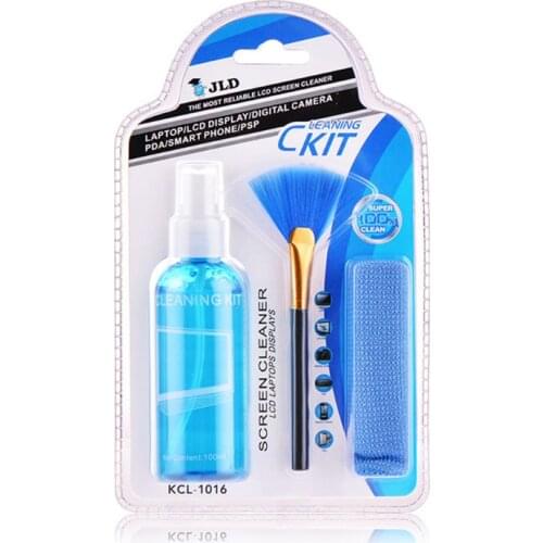 3 Pcs/Set Screen Cleaner Solution for Laptop/Phone/ iPad/Eyeglass /Household Appliances Cleaner Spray + Brush + Cleaning Cloth