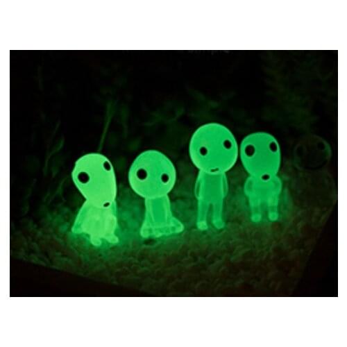 30 pcs noctilucous fairy tree/miniatures/cute animals/fairy garden gnome/moss terrarium decor/bonsai/bottle garden/figurine