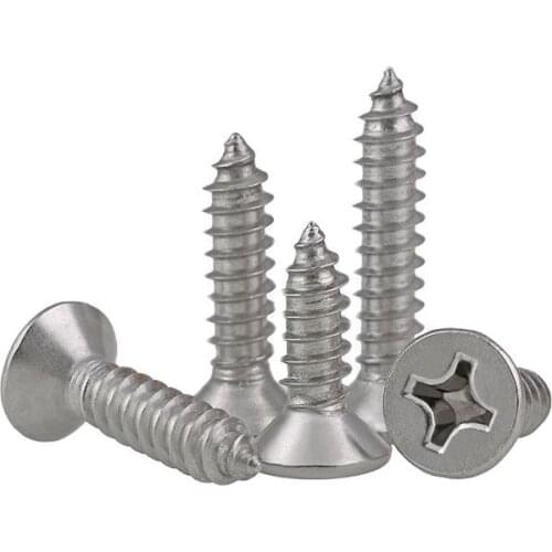 50/10pcs M4.2 M4 M8 304 stainless steel Lengthen Cross Phillips Flat Countersunk Head Screw
