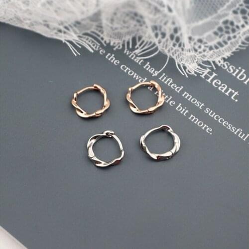 925 Sterling Silver Hot Sale Korean Twisted Earrings Simple Temperament Exquisite Hot Semale Sexy Jewelry Gift