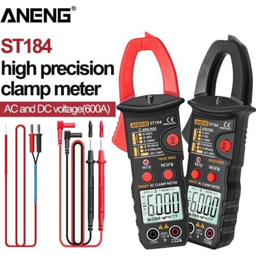 ANENG ST184 6000 Counts Digital Professional Multimeter Clamp Meter True RMS AC/DC Voltage Tester AC Current Hz Capacitance Ohm