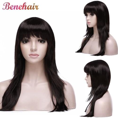 Benehair Long Straight Wavy Curly Synthetic Full Wig With Bangs Natural Headline Cosplay For Daily Use Fashion Hair For Women