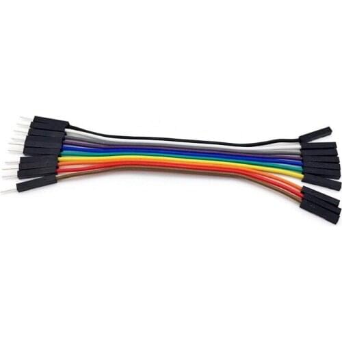 Dupont line 100pcs 10cm 2.54mm 1p-1p Pin Female to Male Color Breadboard Cable Jump Wire Jumper For Arduino
