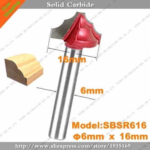 6mm*16mm,10pcs,Free shipping CNC Engraving 3D Woodworking Milling Cutter,Tungsten Solid carbide End Mill,Wood Tools,Router Bit