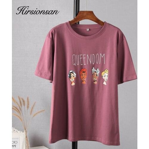 Hirsionsan Gothic Printed Women T Shirt 100% Cotton Short Sleeve Cartoon Graphic Female Soft Top Jumper Female Cusual Tees