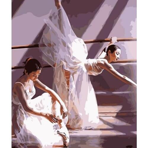 Oil Painting Frameless Picture Painting By Numbers Ballet Girl DIY Digital Canvas Oil Painting Home Decor For Living Room