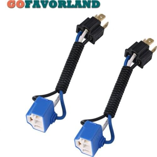 Ceramic Headlight Extension Connector Plug Light Bulb Socket Set of 2 H4 9003