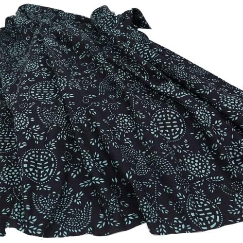 Chinese Style Ethnic Navy Blue Cotton And Linen Cloth Fabric For Apaprel Tablecloth Dress DIY Bag Handwork Patckwork For Sewing