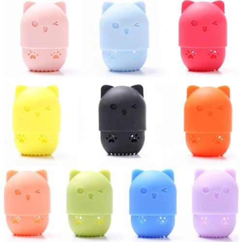 Beauty Sponge Travel Case Practical Makeup Sponge Holder Portable Dustproof Silicone SSwell