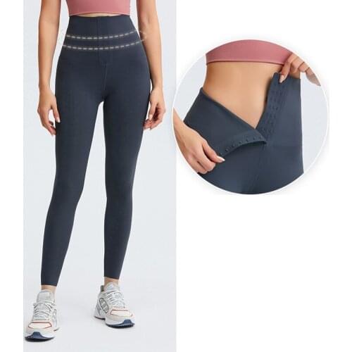Leggings Workout Tights Yoga Pants High Wist Leggings Sports Women Fitness Gym Clothing Push Up Sport Running Invisible Button