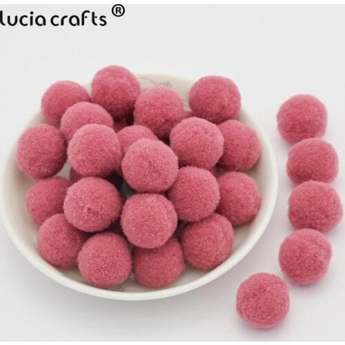 Lucia Crafs 8/10/15/20/25/30mm Soft Pompom Kids Toy Pom Poms Ball DIY Handmade Sewing Wedding Decor K0402