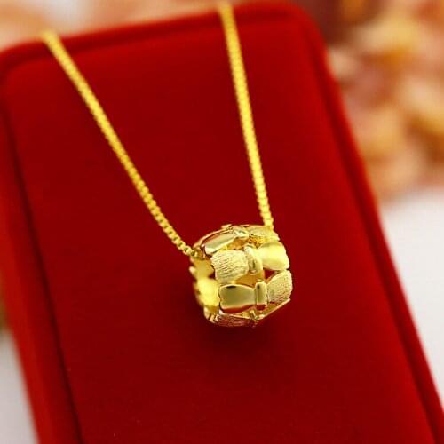 Fashion 14k Yellow Gold Necklace Butterfly Bow Pendant Necklaces Jewelry for Women Wedding Engagement Statement Necklace Choker