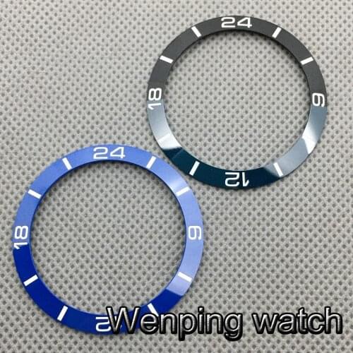 New 38mm high quality black blue ceramic bezel Insert fit 40mm watch case mens watch bezel