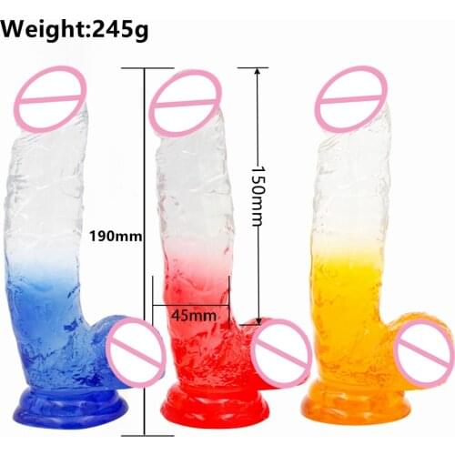 Huge Dildo Erotic Soft Anal Butt Plug Realistic Penis Strong Suction Cup Dick Toy for Adult G-spot Orgasm Sex Toys for Woman